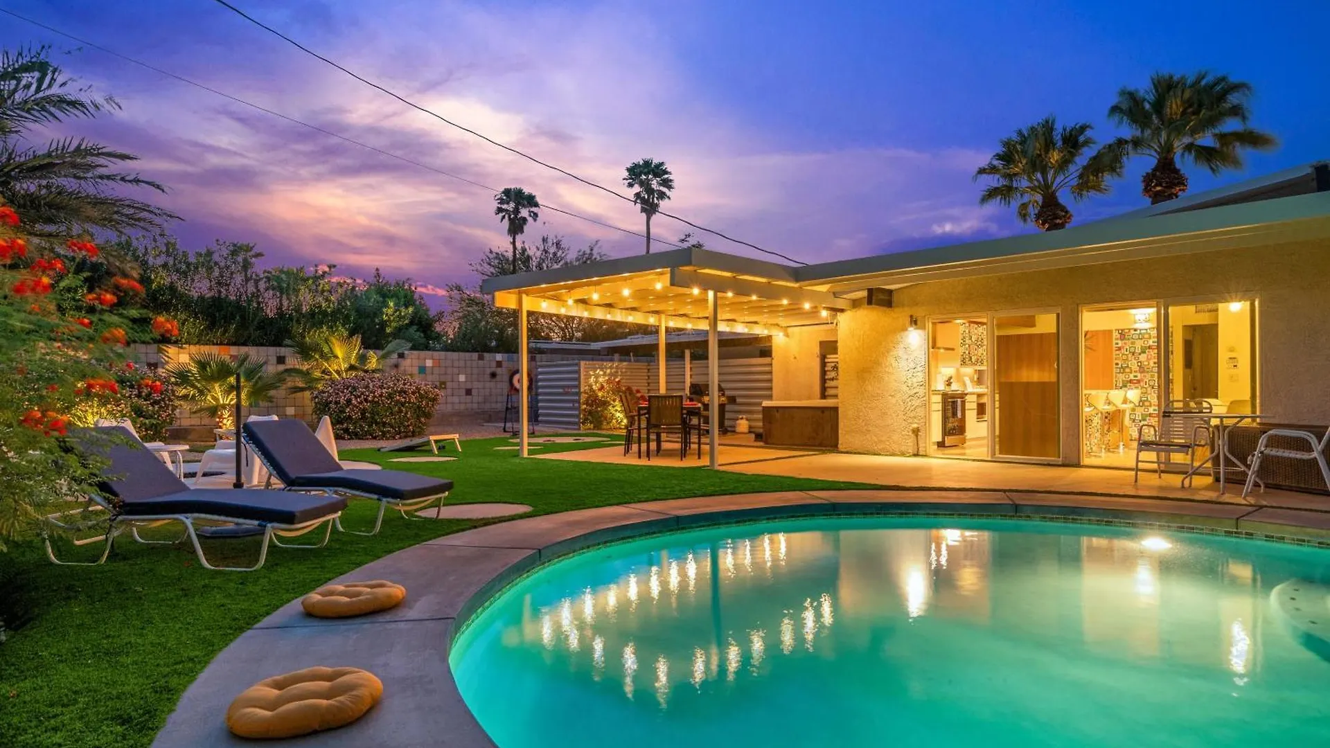פאלם ספרינגס Modern Alexander Pool Home Permit# 3961 בית נופש